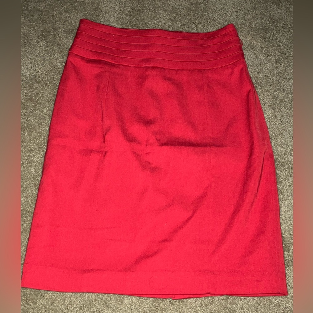 H&M Elegant Red/Orange Pencil Skirt, size 8